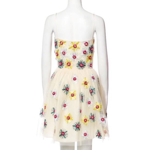 NWT red valentino tulle off white floral embroidered dress - Picture 6 of 13